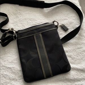 COACH Black Signature Swing pack Crossbody